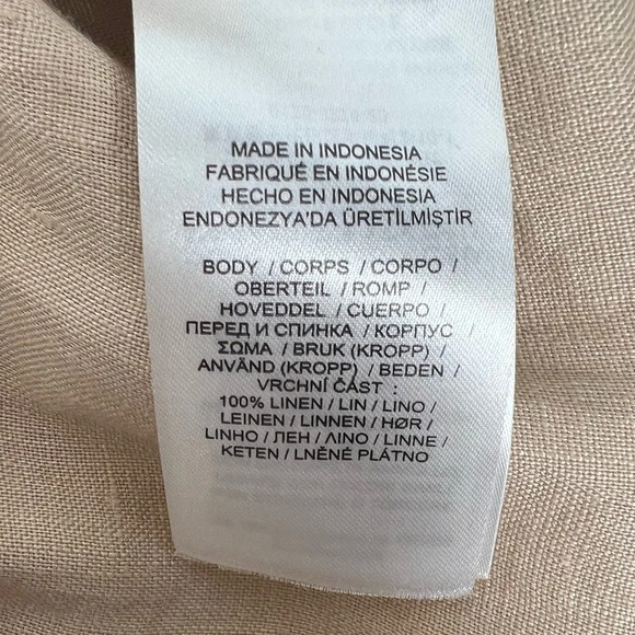 LAUREN RALPH LAUREN Black Label Tan Linen Pull on Pants - Picture 7 of 7